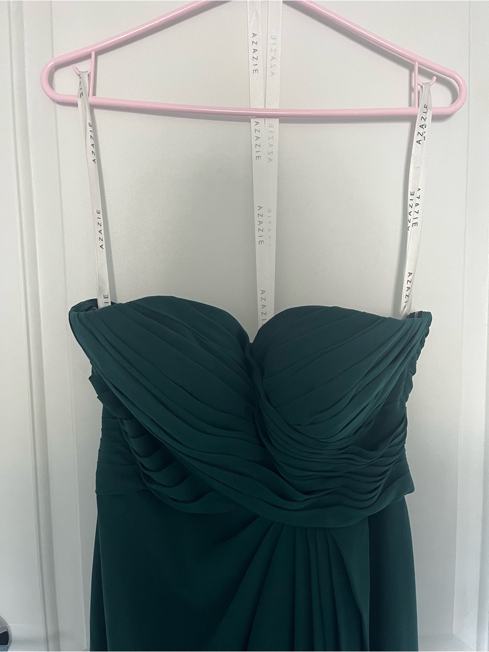 Azazie Emerald Strapless Sweetheart Ruched Gown